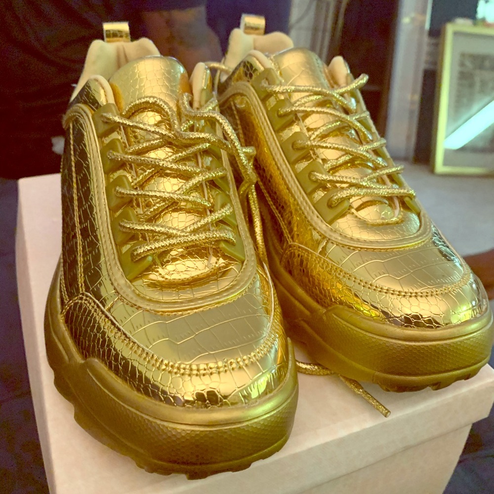 Gold Sneakers